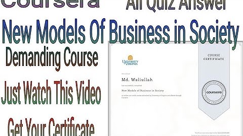 New Models of Business in Society ||All Quiz answer ||Coursera Course Quiz