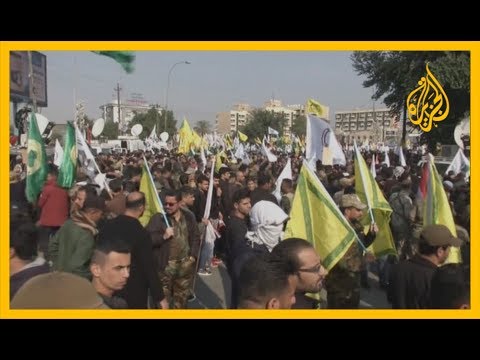 🇮🇷 🇮🇶مشاركة الآلاف في مراسم تشييع جثامين #قاسم_سليماني وأبو مهدي المهندس وقتلى آخرين في بغداد
