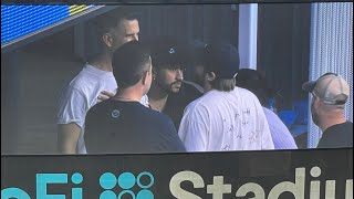 Bad Bunny ignoring the fan camera at sofi game