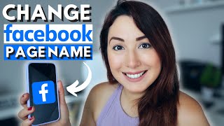 how can I change my Facebook Page Name using mobile