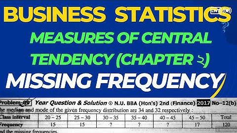 Missing Frequency /Business Statistics. #businessstatistics