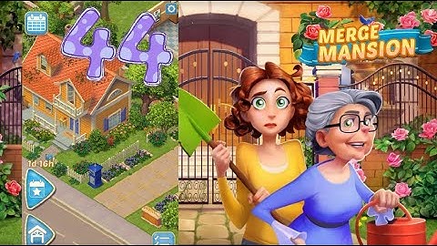 Merge Mansion// End of mission new yacht area  //level 38 #44 🤩🤩🙃🙃