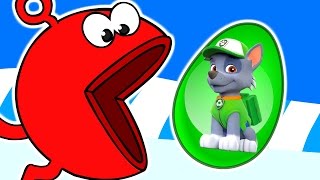 Учим Цвета. Щенячий Патруль. Киндер Сюрприз. Learn Colors. Pacman. Paw Patrol.