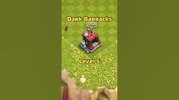 Dark Barracks Level 1 to Max Level #shorts #clashofclans #coc  #cocshorts #shortsvideo #shortvideo