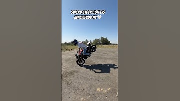 Superb stoppie on tvs Apache 200 4V 🤍 #tvs #tvsapache200 #apache200 #shorts #ytshorts #trending