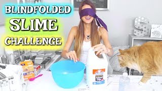 MAKING SLIME BLINDFOLDED CHALLENGE | SoCraftastic