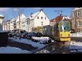 Straßenbahn Essen im Schnee: Li. 107 Alfredusbad - Bredeney &amp; U17 Margarethenhöhe | #105 [FULL HD]