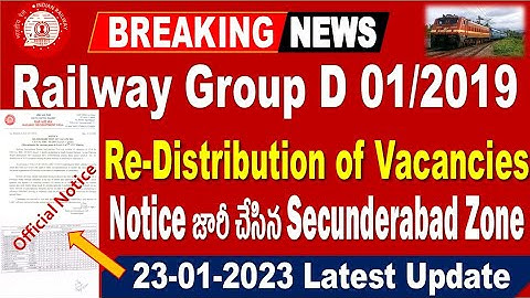 Railway group D re-distribution of vacancies Released by Secunderabad for  Aspirants by SRINIVASMech