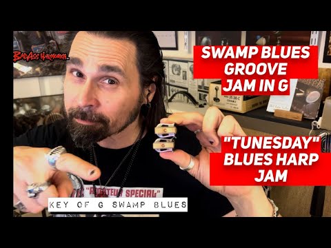 How To Not Suck with Swamp Blues Groove!🎵- Blues Harmonica Jam G  - Blues Harp Licks  - Tunesday 99