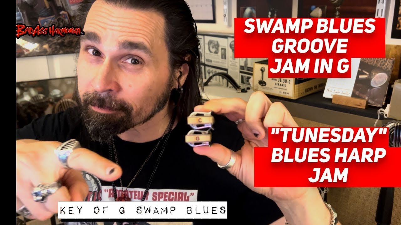 How To Not Suck with Swamp Blues Groove!🎵 Blues Harmonica Jam G Blues Harp Licks Tunesday