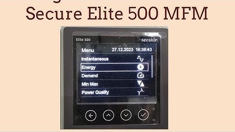 Secure Elite 500 MFM - Change CT Ratio & PT Ratio