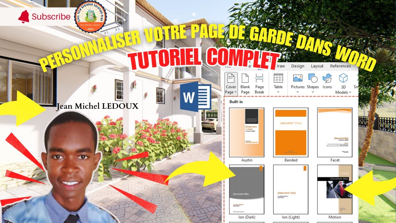Adn Page De Garde Word PERSONNALISER VOTRE PAGE DE GARDE DANS WORD - YouTube