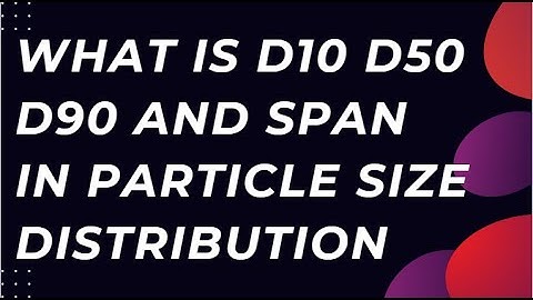 What is D10, D50, D90 SPAN  in Particle Size Distribution