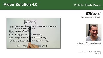 Group Theoretical Methods in Solid State Physics, Video-Solutions 4.0