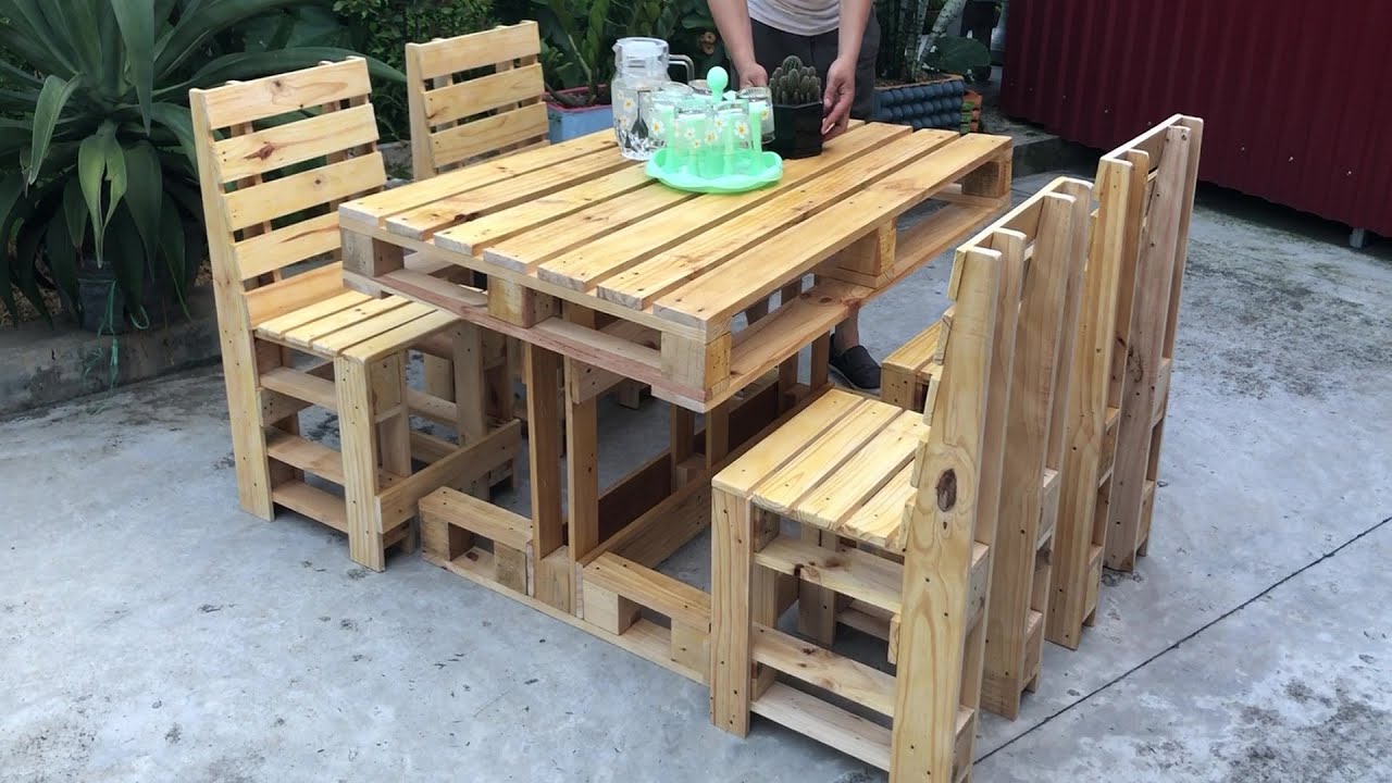 Pallet Kitchen Table And Chairs at Amy Heyer blog