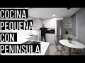 cocinas PEQUEÑAS con PENINSULA CJR