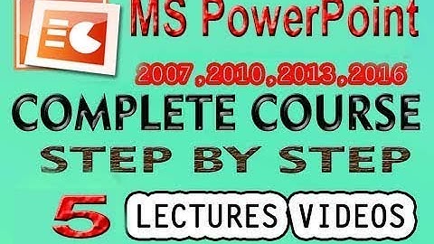 Sir Faisal Lecture 2 to 5 - step by step Complete MS PowerPoint Tutorial in Pashto (A to Z)