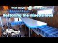 Truck Camper Restoration pt.3 FINISHED INTERIOR ! Making new Dinette cushions and a new mattress