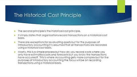Historical Cost Principle