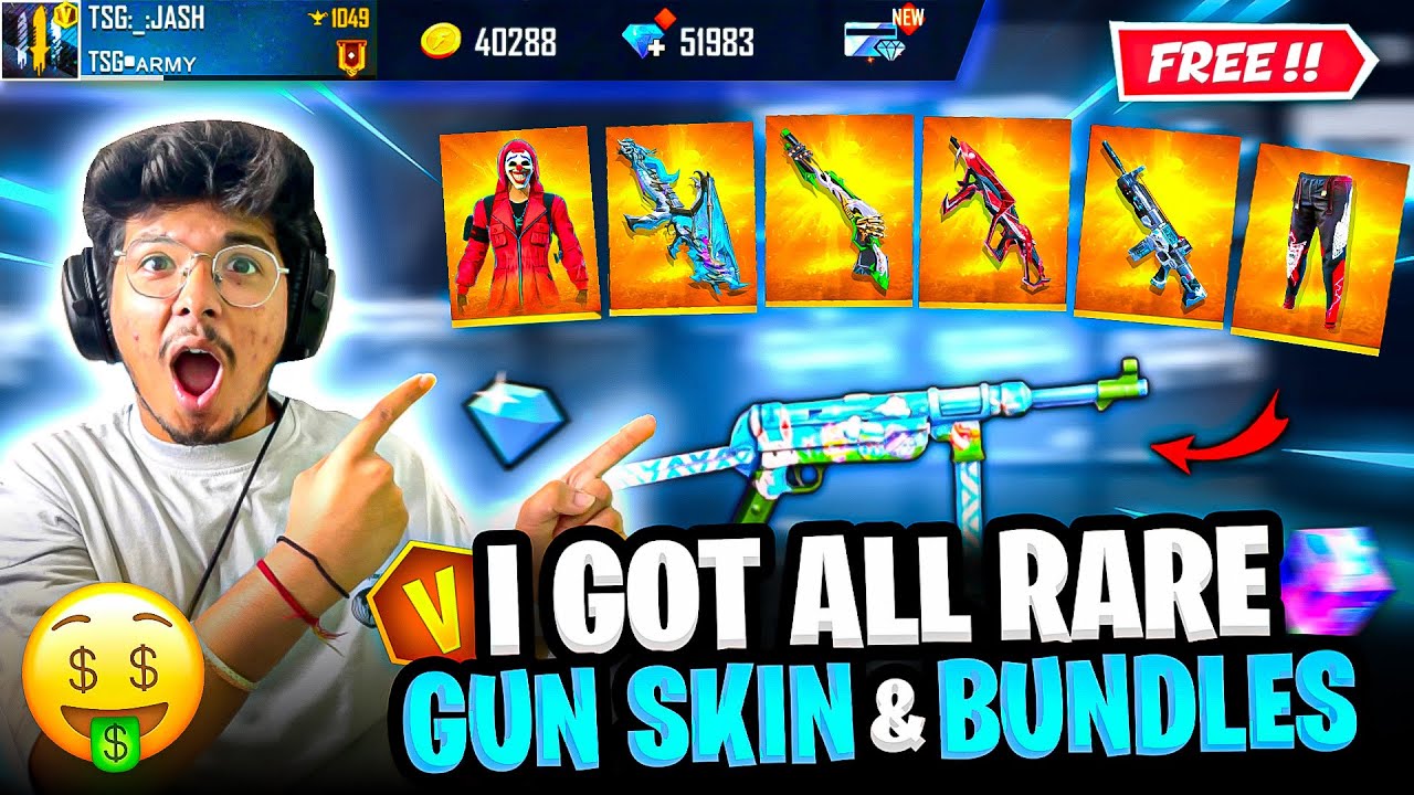 First Gun Rarest Bundle I Got Rare Bundles & Legendary Gun Crates in My Id 😍| HipHop Bundles ...
