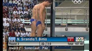 Greece Win Gold  Synchronized 3M Springboard Diving  Athens 2004 Olympics