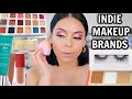 FULL FACE OF INDIE MAKEUP BRANDS! (I'm so impressed with these products) 🤩