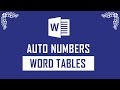 How to Set Auto Numbering In Word Table Column | Tamil