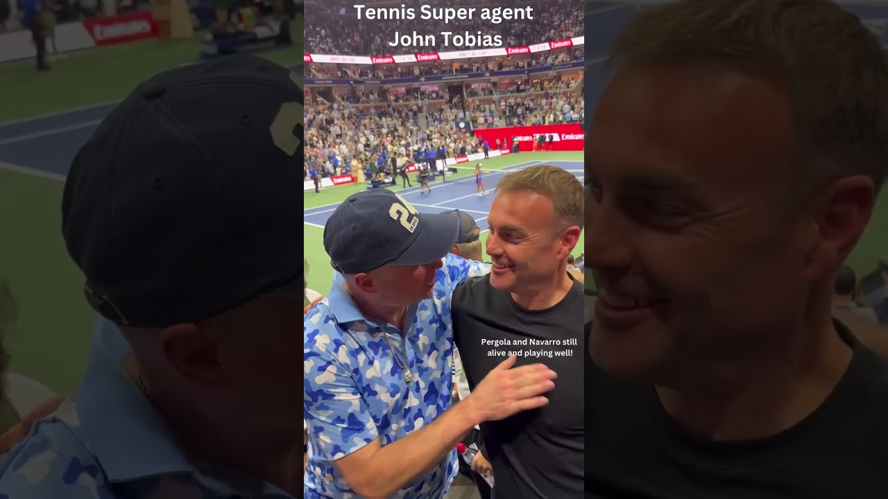 Timmy Tips at 2024 USOpen with tennis Super Agent John Tobias.