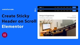 How to Create a Sticky Header with Elementor For Free