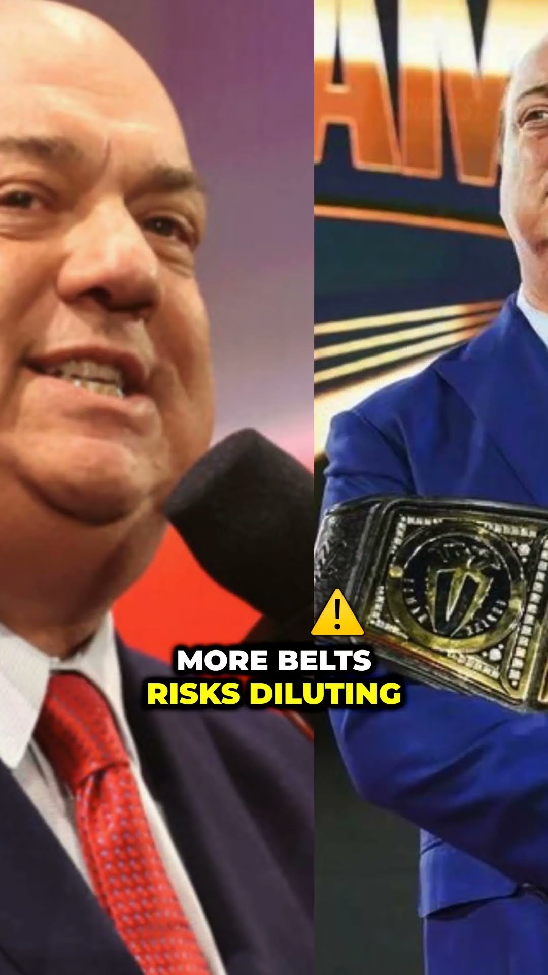 Paul Heyman questions the impact of too many titles in wrestling. Is he right #WWE #shorts