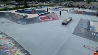 Riding the Fairbanks Alaska local skatepark