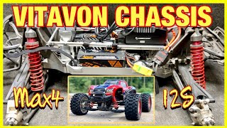 12s Xmaxx Vitavon 7075 Chassis install with Max4 and 560kv and Reefs Beast 1000 Servo