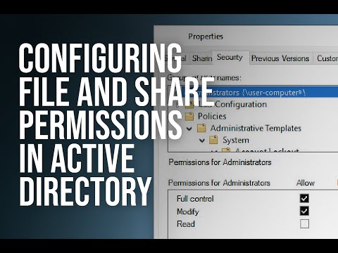 How to Set File and Share Permissions in Active Directory (Beginner Tutorial)