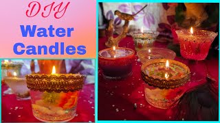 DIY water candles | Diwali decorative Diyas | floating candles for decoration | DIY ideas for Diwali