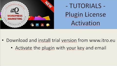 How to insert license key | ITRO Wordpress Marketing License Activation