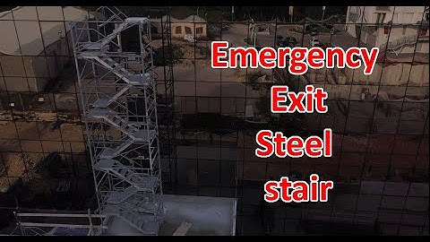 Emergency exit steel stair by tekla structure || TeklaBD