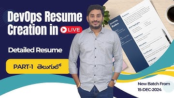 Resume Building Session | Part - 1 | DevOps Resume | Sivakumar Reddy | JoinDevops