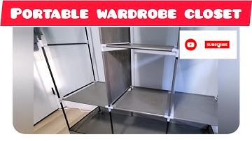 UDEAR Portable Wardrobe Closet Clothes Organizer | Grey |