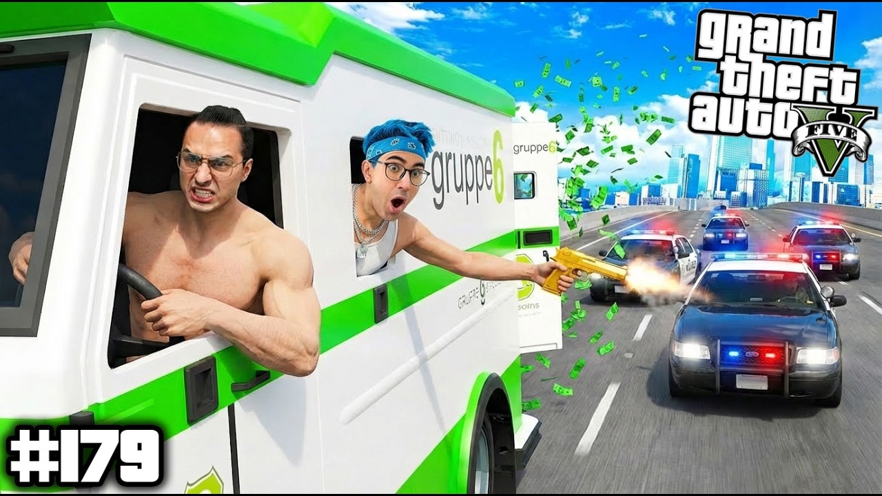 RAPINA con TUBERANZA al FURGONE BLINDATO PORTA VALORI su GTA 5 RP ! (TEKTEK EP.179)