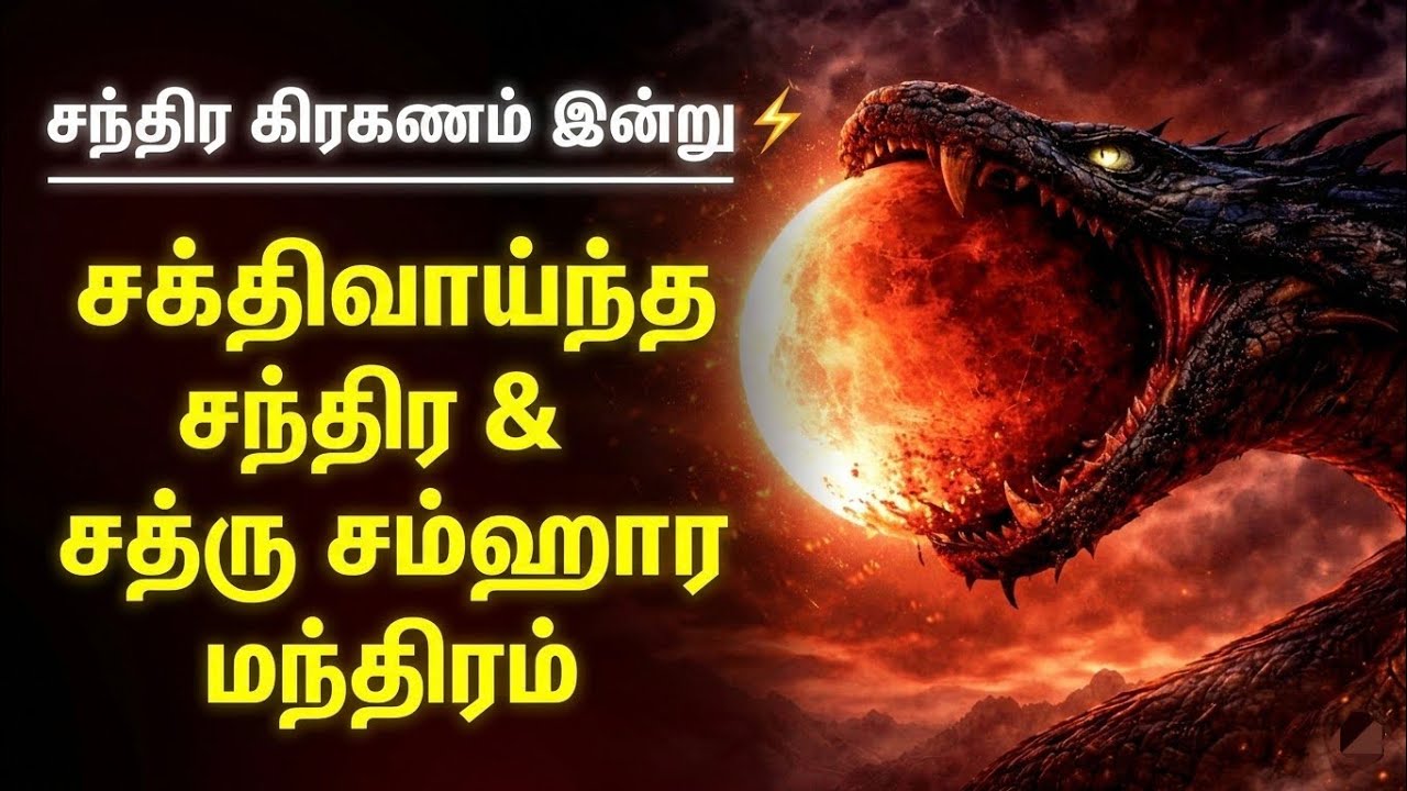சந்திர கிரகணம் இன்று | சக்திவாய்ந்த சந்திர & சத்ரு சம்ஹார மந்திரம் | Chandra Grahan Mantra #moon 