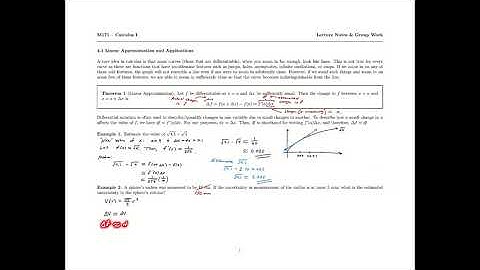 4.1 Linear Approximation & Applications - Example 2