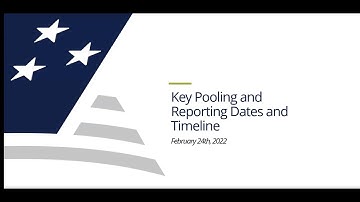 Ginnie Mae: Key Pooling and Reporting Dates and Timeline Webinar Recording