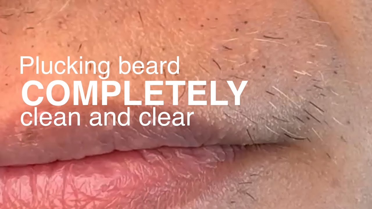 Plucking beard COMPLETELY clean 🧼 I love it - Vol 2