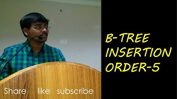 B- TREE INSERTION OF ORDER 5 || PROCEDURE || EXAMPLE || DATA STRUCTURES