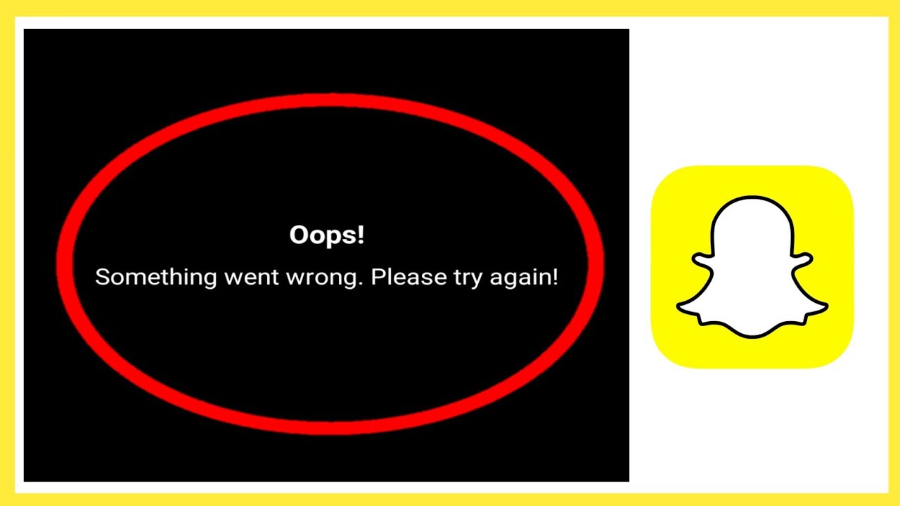 Something went wrong please try again later problem in Snapchat - YouTube
