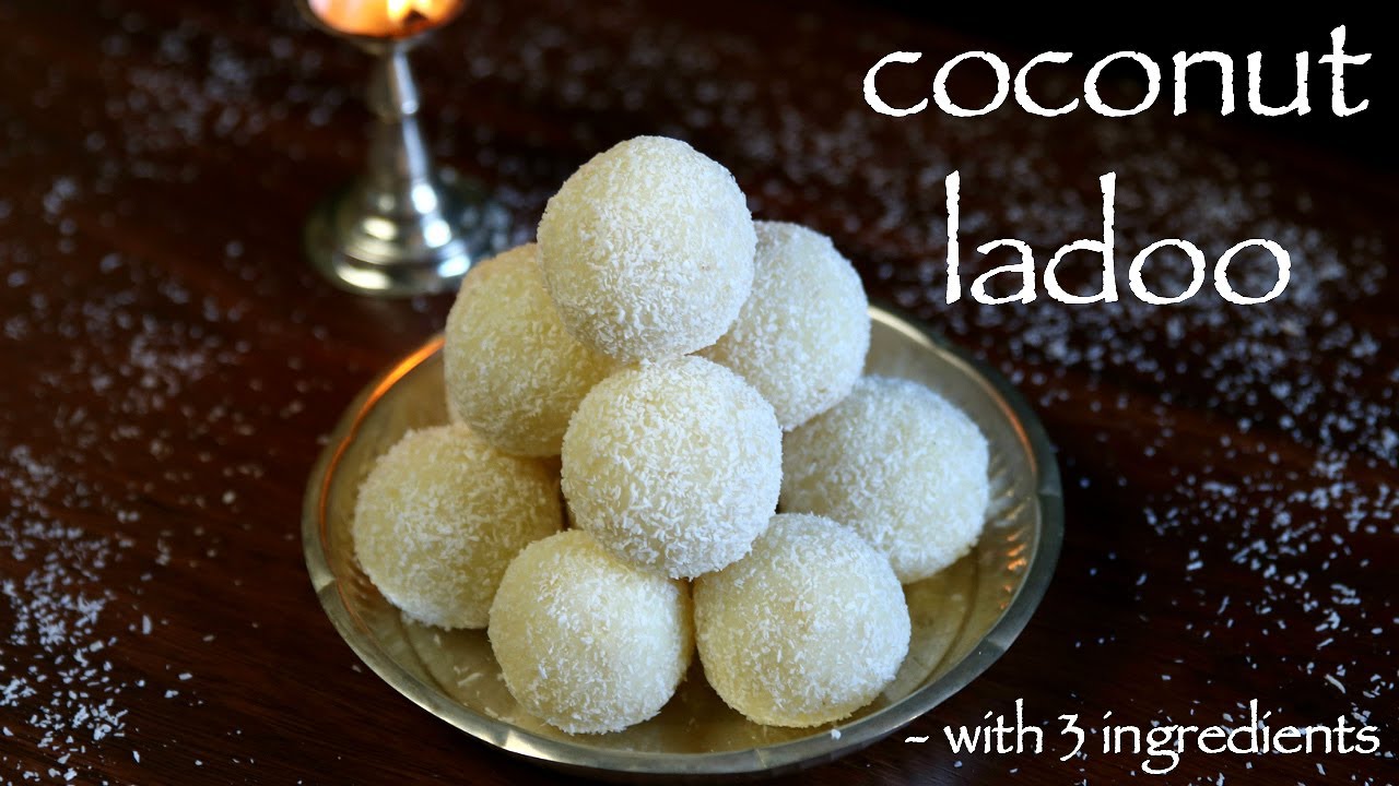 Coconut ladoo recipe  nariyal ladoo recipe  how to make coconut laddu recipe