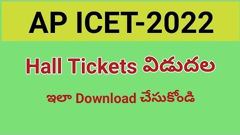 AP ICET 2022 Hall tickets Released #apicet2022HallticketsReleased #sampathinformation