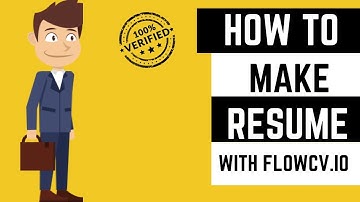 How to make resume for Job - FlowCV.io