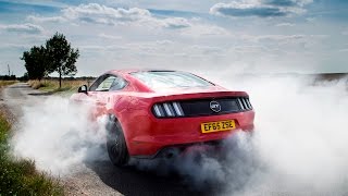 Ford Mustang GT: Line Lock Burnout And Engine Noise