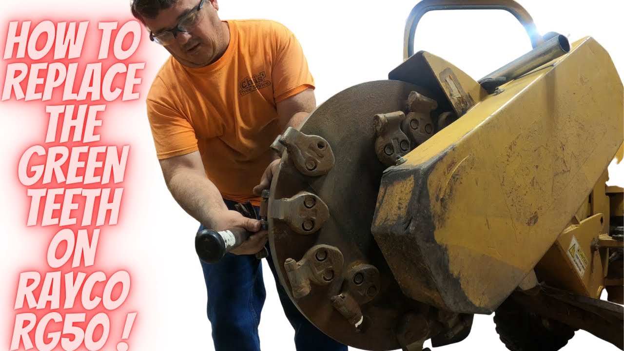 How to replace Green Teeth on the Rayco RG 50 Stump Grinder YouTube